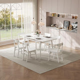 Muwuele Solid Wood Extendable Dining Table for 4-8 People with Seamless Extension from 47.2 to 63 Inches, Easy Assembly, Expandable Tables for Small Spaces