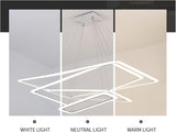 Rectangle Chandeliers Lights Compatible with Living Room Dining Room