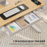 Electric Height Adjustable Home Office Desk with Storage & USB Ports