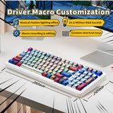 Mechanical Gaming Keyboard, Wireless Creamy Keyboard Hot Swappable Custom Keyboards Rechargeable