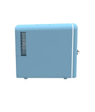 Frigidaire Retro 9-Can Mini Personal Fridge Portable Cooler for Car, Office, Bedroom, Dorm Room, or Cabin, 11.8" D x 7.1" W x 10.1" H, BLUE
