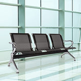3-Seat Waiting Room Chairs - Waiting Room Bench with Arms Airport Reception Bench Guest Reception Chairs