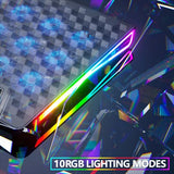Gaming Laptop Cooling Pad with 15 Cooler Fans, RGB Ultimate Computer Stand Base with Silent Fans for 15-18 Inch Laptops