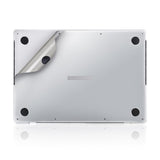 4 in 1 Ultra Thin 3M Vinyl Full Size Laptop Skin Palm Rest Sticker for MacBook Pro 14 Inch 14.2" M2 M3 M4 M5 (Model: A2442/A2779/A2918/A2992/A3112/A3401/A3185/A3434/A3426/A3427) - Silver