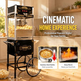 Commercial Popcorn Machine with Cart