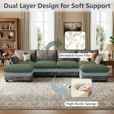 U Shaped Modular Sectional Couch, Comfy Sofa for Living Room