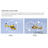 MechPuConToy GPS RC Helicopter Model, FLYWING EC135 470-Class 2.4G 6CH 4 Detachable Propellers RC Simulation Helicopter Model with H1 Flight Controller and Return-to-Home (PNP Version)