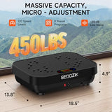SEDOZIK Vibration Plate Exercise Machine, 450lb Capacity Whole Body Vibrating Plate for Lymphatic Drainage, Shaker Board Platform for Weight Loss with Resistance Bands Bluetooth 120 Speeds, Black
