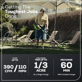 Greenworks 40V Cordless String Trimmer + Leaf Blower Combo Kit, 2.0Ah Battery and Charger Included