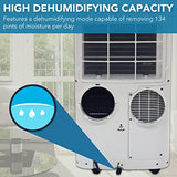 Whynter 14,000 White ARC-147WF (10,000 BTU SACC) Dual Hose Cooling Portable Air Conditioner, Dehumidifier, and Fan with Remote Control and HEPA filter, up to 500 sq ft