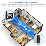 Wireless Doorbell Camera Video Monitor with Display 4.5" Screen Indoor Visual Base Station