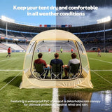 Lenotos Pop Up Sports Tent, Instant Clear Bubble Tent, with Removable Top Cover, Outdoor All Weather Shelter, for Watching Sports, Cheering, Fishing and Camping (50" L x 50" W x 62" H)