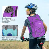 LARIPOP 18L Hydration Backpack with 2L BPA-Free Leak-Proof Water Bladder, Lightweight Breathable Reflective Daypack for Hiking Cycling MTB Trail Running Camping Men Women