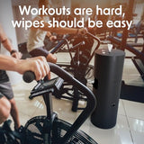 Wipex Matte Black Wipe Dispenser Stand with Trash Bin