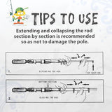 WIDDEN Kids Fishing Pole, Portable Telescopic Kids Fishing Poles for Boys and Girls, Fishing Rod and Reel Combo Kit with Tackle Box, and Fishing Net, Best Fishing Pole for Toddler Youth