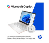 HP 14" Business Laptop Computer with 1-Year Office 365, Intel Quad-Core N150 Processor, 4GB RAM 640GB Storage (128GB UFS+512GB SD Card), Windows 11 Home, PLUSERA Earphones, Pale Rose Gold