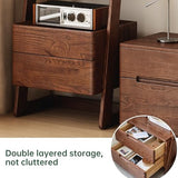 Ladder Shelf with Drawers, 5 Tier Wood Shelf, Tall Narrow Bookcase