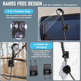 Portable Shower for Camping Essentials: 10,000 mAh Rechargeable Battery Powered Shower, IPX8 Waterproof Camp Shower Pump, 5-Speed Outdoor Shower with LED Display, Camping Gifts, Dog Bath, Hiking-Black