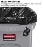 Rubbermaid Commercial Products Slim Jim Trash/Garbage Can with Venting Channels, 23-Gallon, Green
