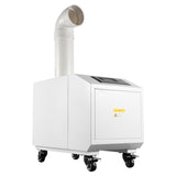 300W Ultrasonic Humidifier, 2.64Gal, 3kg/h(6.6lbs/h) Fog Output, 110V Automatic Humidity Control with Digital Display & Wheels, for Workshop, Warehouse, And Agriculture
