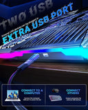 ChillCore Laptop Cooling Pad, RGB Laptop Fan Cooling Pad 9 Fans for 15.6-19.3 Inch Laptops, Gaming Laptop Cooler with 8 Height Stands
