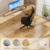 Office Chair Mat for Hard Floors 36 x 48 Inch, Clear Plastic Floor Protector for Rolling Desk & Computer Chairs
