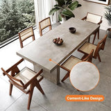 homary 70.9" Rectangle Dining Table, Farmhouse Kitchen Table for 4-6 People