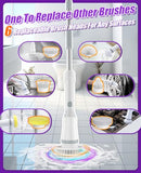 Lichffy 6-in-1 Cordless Electric Spin Scrubber with Long Handle