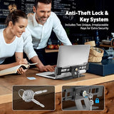 Laptop Locking Station, Premium Aluminum MacBook Security Lock with High-Security Copper Cylinder