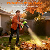 OGERY Brushless Leaf Blower Cordless with Lights, Powerful Electric Leaf Blowers with 2 x 3.0Ah Batteries & Fast Charging, 700CFM 900G Wind Pressure Handheld Blower for Lawn Care Yard Garden, Green