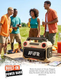 AFIFR Outdoor Bluetooth Speaker, 160W Loud Bass! Rugged, IP67 Waterproof, 24H Playtime with Lights, Wireless TWS Pairing Portable Speakers for Party, Outsides, Travel, Beach, Garage (Canyon Dust)