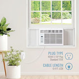Keystone 10,000 BTU Compact Window Air Conditioner with Remote Control and Dehumidifier, 115V, Quiet Window AC Units for Spaces up to 450 Sq.Ft., Perfect for Apartment and Small-Medium Rooms, White