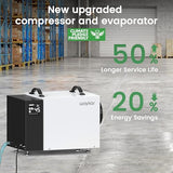 Waykar 125 Pint Crawl Space Dehumidifier with Pump & Drain Hose for Basements
