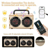 DIY Bluetooth Speaker Kit with Black Metal Handle - STEM Projects for Kids & Adults Age 8-12, Build Portable Speaker with LED Light, Science Experiment Electronics Set, Birthday Gifts for Boys & Girls