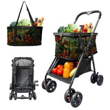 Detachable Baskets & 360°Swivel Wheels, Ultra-Light Frame, Lightweight Hand Cart 40 Gallon Large Capacity for Groceries