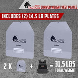 Wolf Tactical Athletes Weight Vest Plates - Curved Ergonomic Fit for Strength Training