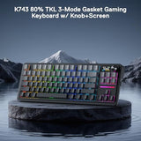 Redragon K743 PRO GB 80% Gasket RGB Gaming Keyboard w/Hype 1.14’’ TFT Screen & Knob, 84 Keys Mechanical Keyboard