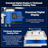 16x24 Inch Pneumatic Dual Platen Heat Press - Infrared Positioning Auto Lift Sublimation Transfer Machine with Full Touch LCD Screen