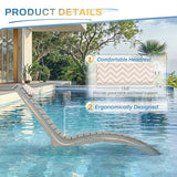 Compsia Pool Lounge Chairs Outdoor，Aquawave Lounge Chair, HDPS Long Pool Chairs for in Pools, Weighted All Weather Tanning Chair with Headrest for Outside Beach Patio Sun Bathing Hotel, Gray