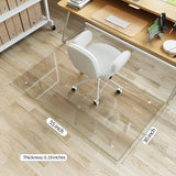 Koonmi Tempered Glass Chair Mat for Hardwood Floors & Carpets, 30" x 55“ Transparent Heavy Duty Office Floor