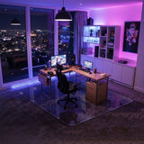 Office Chair Mat for Carpet, Tempered Glass Chair Mat with Rounded Corners and Polished Edges