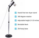 NobbiRoloc Hair Dryer Holder Stand, Blow Dryer Holder with Heavy Base Hands-Free 360 Degree Rotation, Adjustable Height Countertop Blow Dryer Holder, Good Ideas for Gifts,Birthday,Weddings,Holidays
