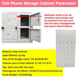 Mobile Phone Locker Box - 40 Door Steel Cell Phone Storage Cabinet with Locks and Keys for Office