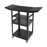 3-Tier Rolling AV Cart,Heavy Duty Mobile Work Station w/Lockable Wheels