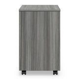 NBF Mobile File Cabinet Office Storage Pedestal with Locking Drawer, Walnut