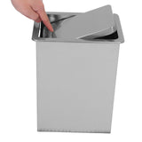 Wakauto Stainless Steel Countertop Trash Can Swing Lid Built-in Kitchen Bin