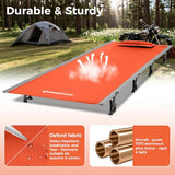 KingCamp Ultralight Camping Cot, Portable Folding Tent Camping Cot, 265 Lbs Heavy Duty Sleeping Cot with Pillow for Adults Outdoor Backpacking Travel Hiking, Orange