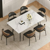 62.9"-94.4" Modern Extendable Dining Table for 6 to 10 Seats, Rectangular Sintered Stone Table with High Hardness and Easy