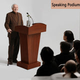 Wooden Podium, Steady Floor Standing Speaking Lectern Stand, Portable Podium Stand Reception Desk