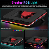 Powerful Turbo-Fan (5000 RPM) RGB Laptop Cooling Pad with Infinitely Variable Speed